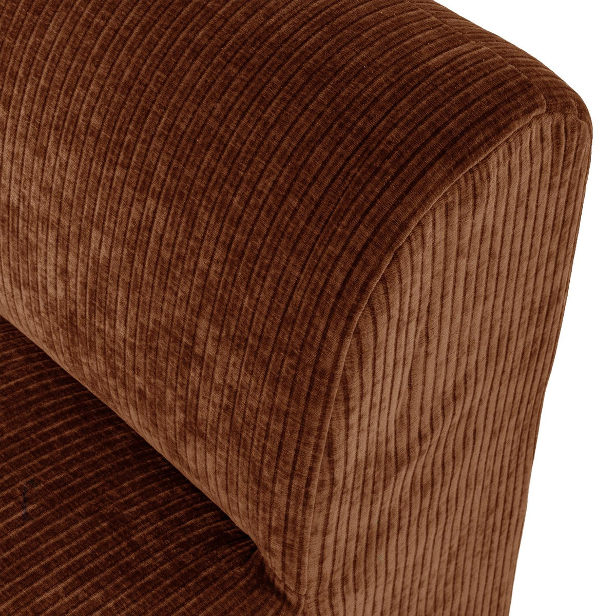 WOOOD Mojo Base eetkamerbank 84 cm met rugleuning rib Roestbruin