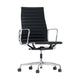 Vitra Eames Aluminium EA 119 bureaustoel draaibaar Premium Leather Nero