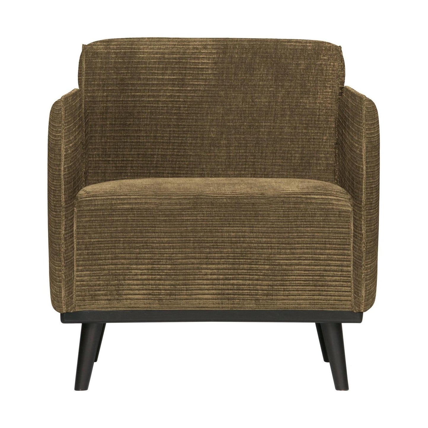 WOOOD Statement fauteuil met arm Ribstof Olijfgroen