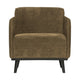 WOOOD Statement fauteuil met arm Ribstof Olijfgroen