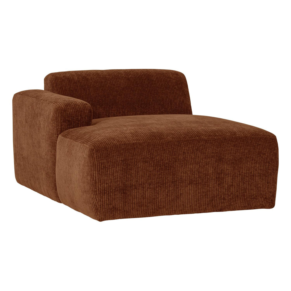 WOOOD Mojo Base chaise longue bank arm links rib Roestbruin