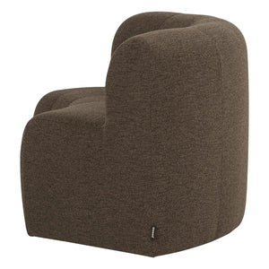 WOOOD Mojo Base eetbank halfronde hoek rugleuning bouclé Bruin
