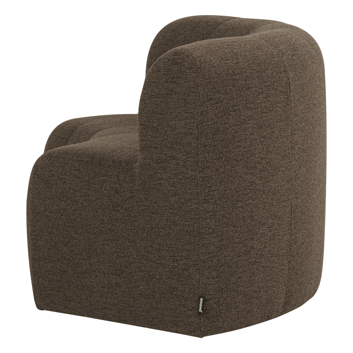 WOOOD Mojo Base eetbank halfronde hoek rugleuning bouclé Bruin