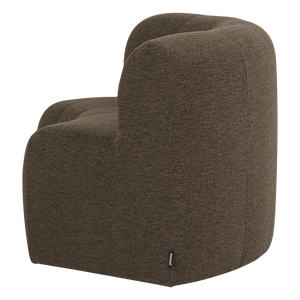 WOOOD Mojo Base eetbank halfronde hoek rugleuning bouclé Bruin