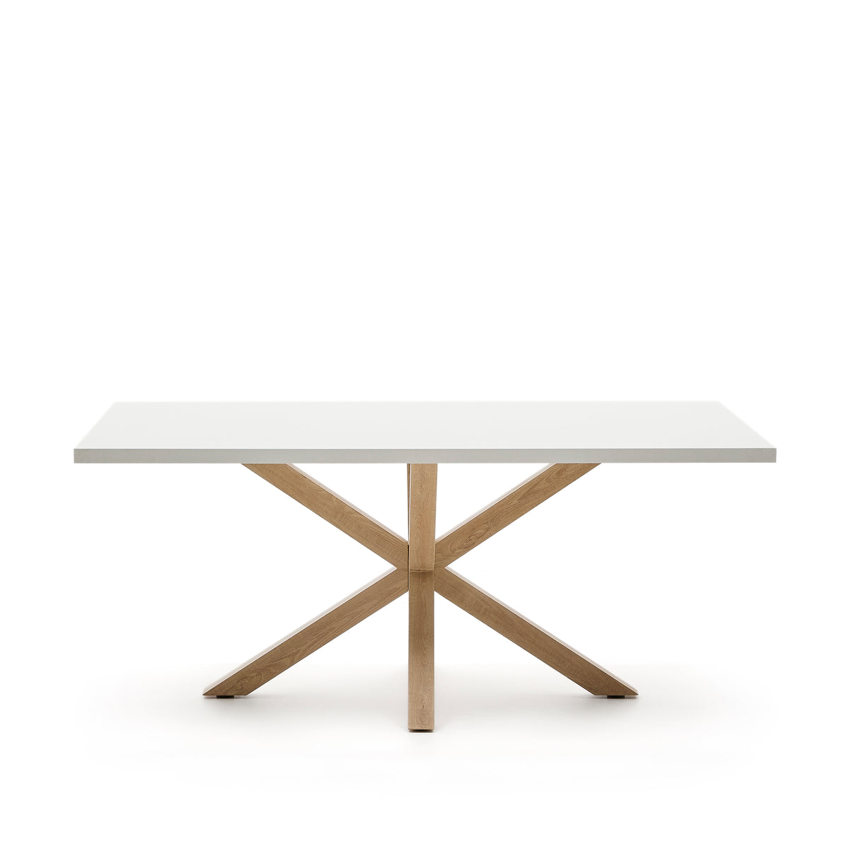 Kave Home Argo eettafel rechthoek 180x100 cm White/Natural