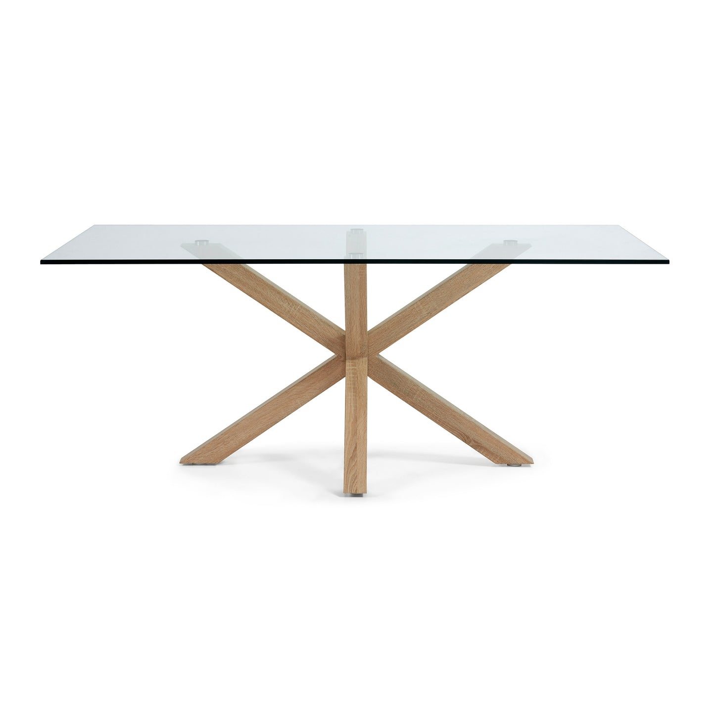 Kave Home Argo eettafel rechthoek 200x100 cm Clear/Natural