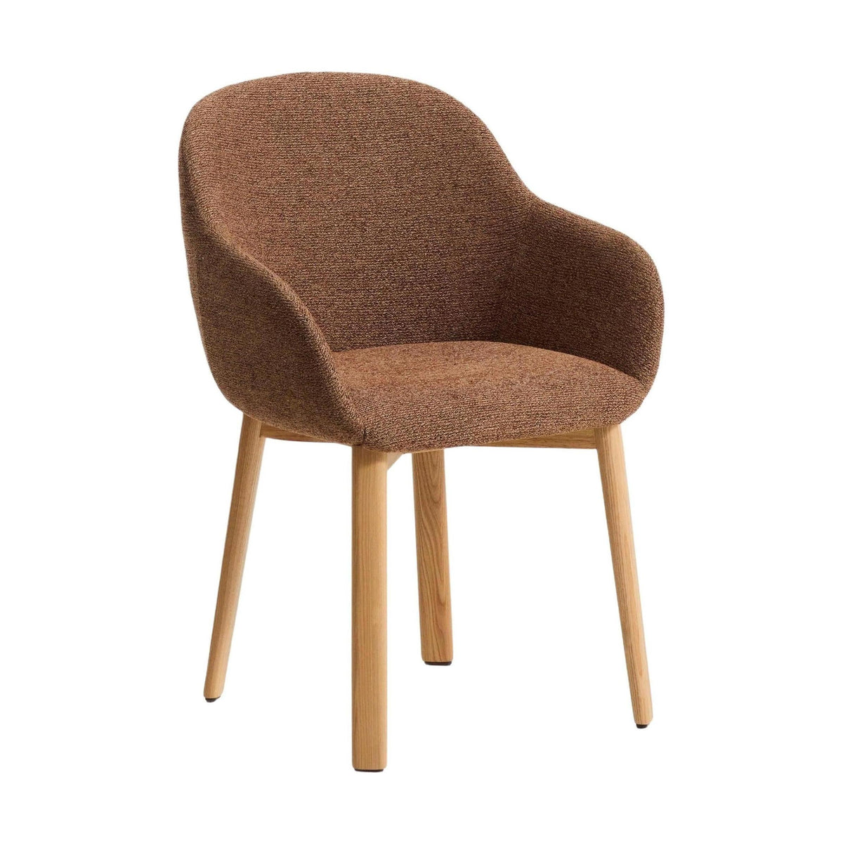 Kave Home Meila eetkamerstoel met arm chenille Terracotta