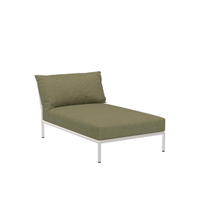 Houe Level 2 tuinbank module chaise longue Leaf/Muted White