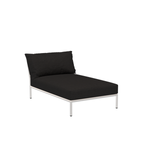 Houe Level 2 tuinbank module chaise longue Char/Muted White