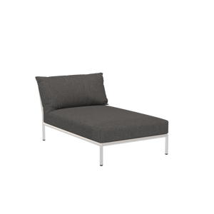 Houe Level 2 tuinbank module chaise longue Dark Grey/Muted White