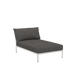 Houe Level 2 tuinbank module chaise longue Dark Grey/Muted White