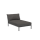 Houe Level 2 tuinbank module chaise longue Dark Grey/Dark Grey