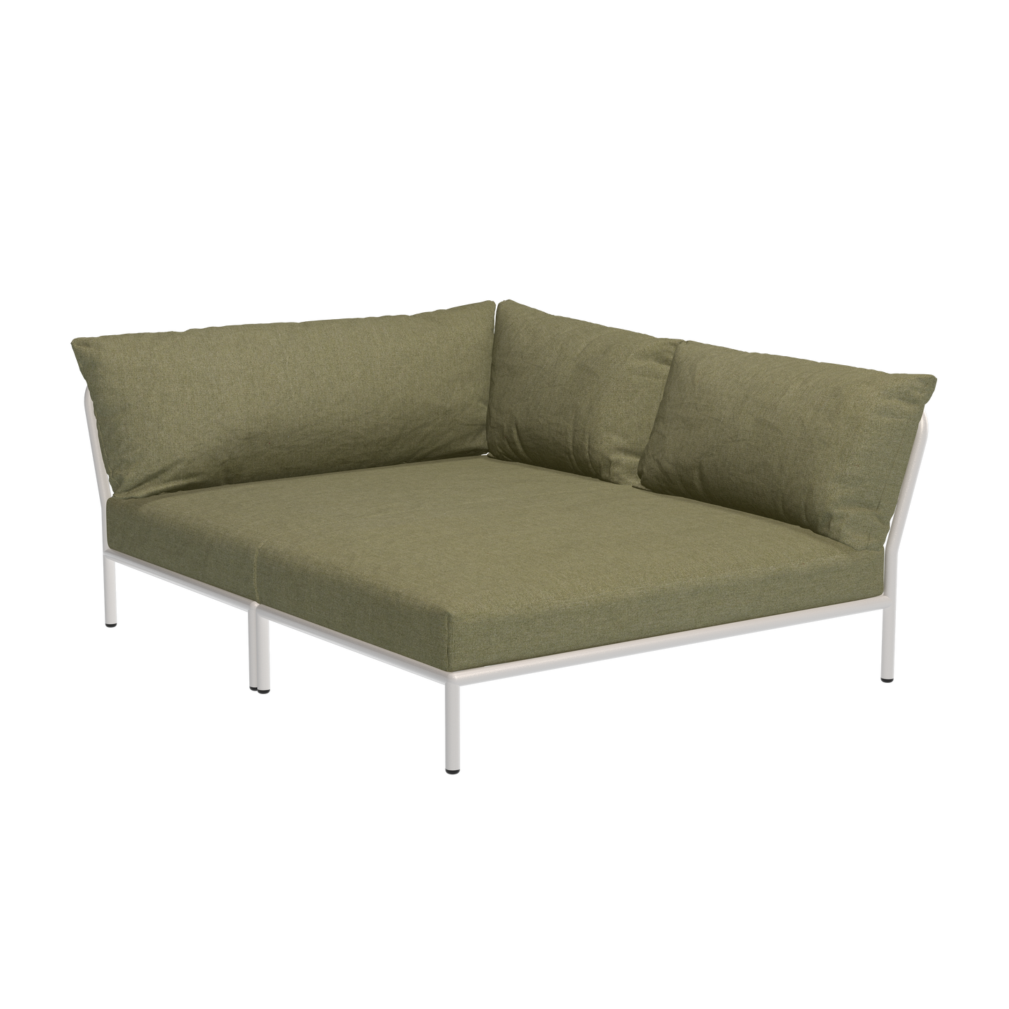 Houe Level 2 Cozy tuinbank module rechts Leaf/Muted White