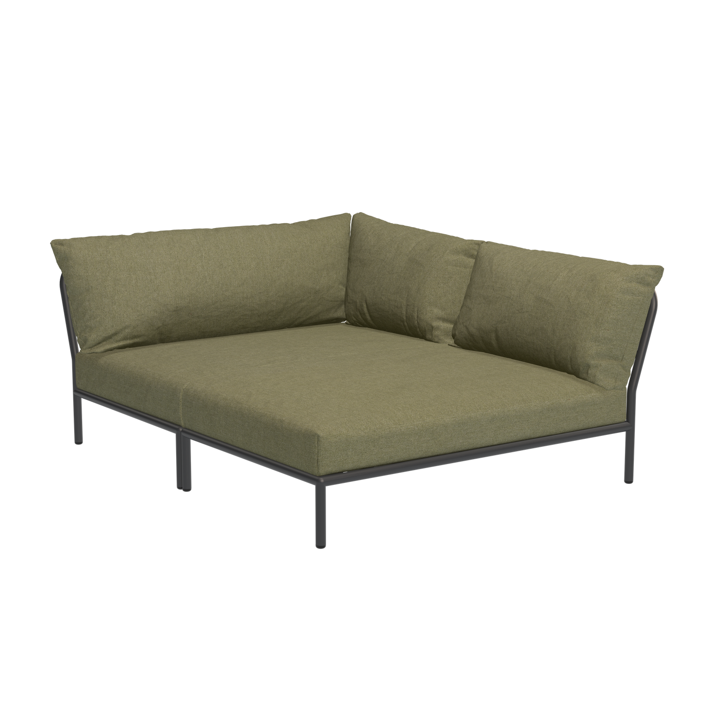 Houe Level 2 Cozy tuinbank module rechts Leaf/Dark Grey
