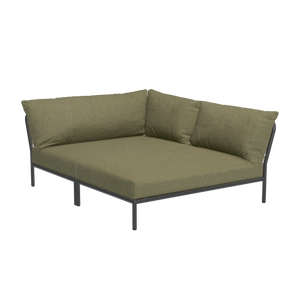 Houe Level 2 Cozy tuinbank module rechts Leaf/Dark Grey