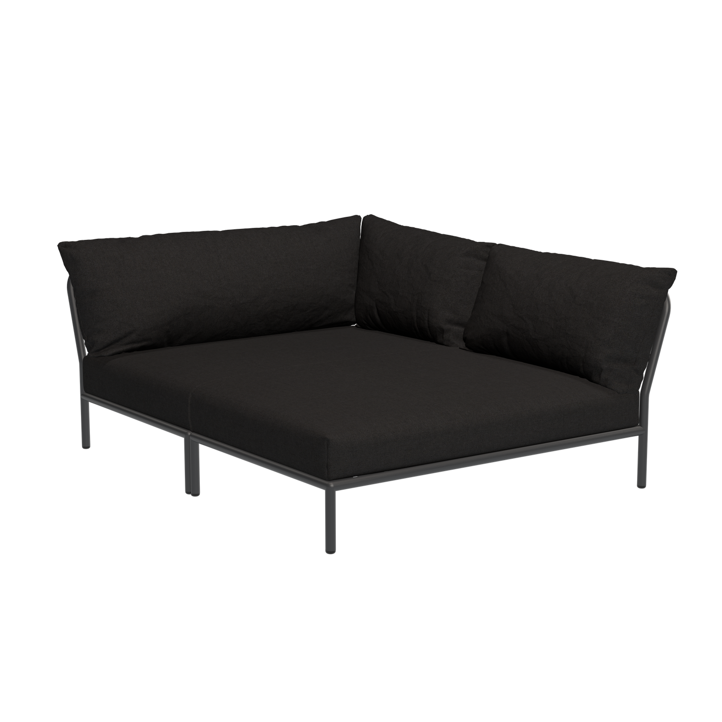 Houe Level 2 Cozy tuinbank module rechts Char/Dark Grey