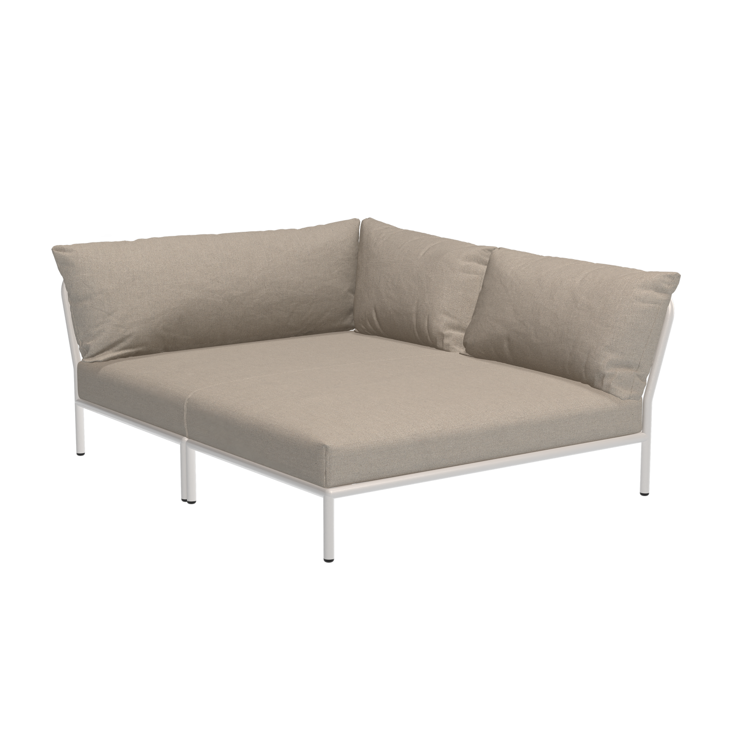 Houe Level 2 Cozy tuinbank module rechts Ash/Muted White