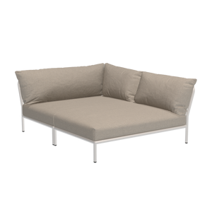 Houe Level 2 Cozy tuinbank module rechts Ash/Muted White