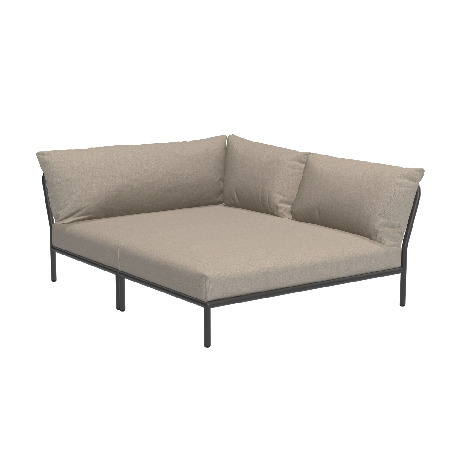 Houe Level 2 Cozy tuinbank module rechts Ash/Dark Grey