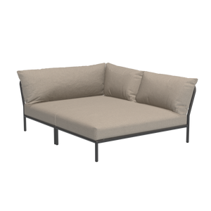 Houe Level 2 Cozy tuinbank module rechts Ash/Dark Grey