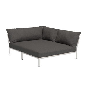 Houe Level 2 Cozy tuinbank module rechts Dark Grey/Muted White