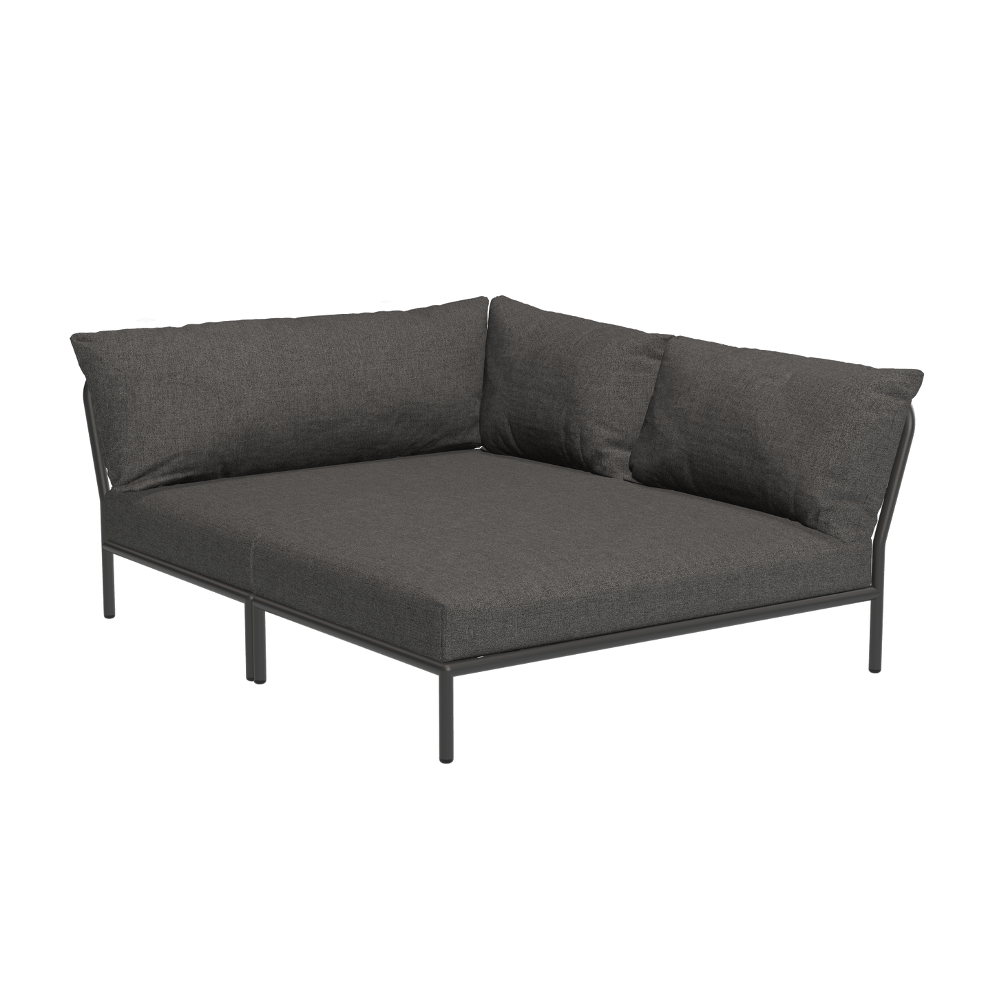 Houe Level 2 Cozy tuinbank module rechts Dark Grey/Dark Grey