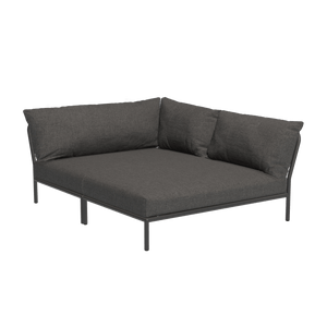 Houe Level 2 Cozy tuinbank module rechts Dark Grey/Dark Grey
