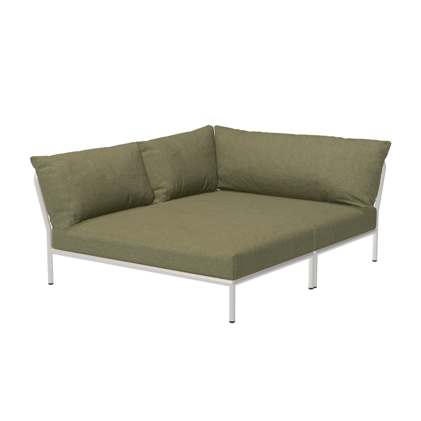 Houe Level 2 Cozy tuinbank module links Leaf/Muted White
