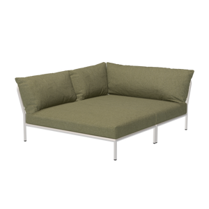 Houe Level 2 Cozy tuinbank module links Leaf/Muted White