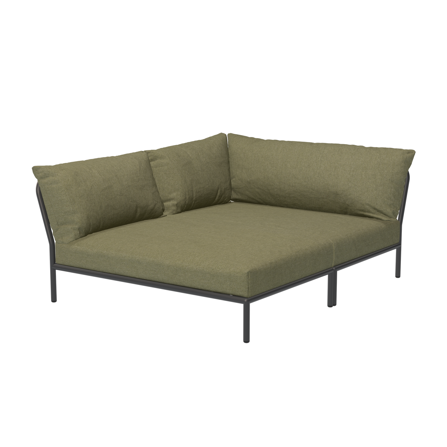 Houe Level 2 Cozy tuinbank module links Leaf/Dark Grey