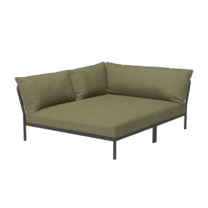 Houe Level 2 Cozy tuinbank module links Leaf/Dark Grey