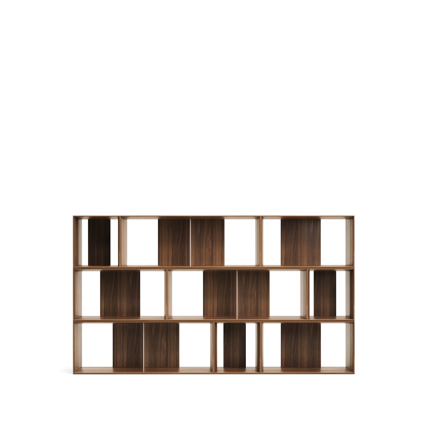 Kave Home Litto kast 9 modulaire planken walnoot