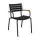 Houe ReClips tuinstoel met arm bamboo Black