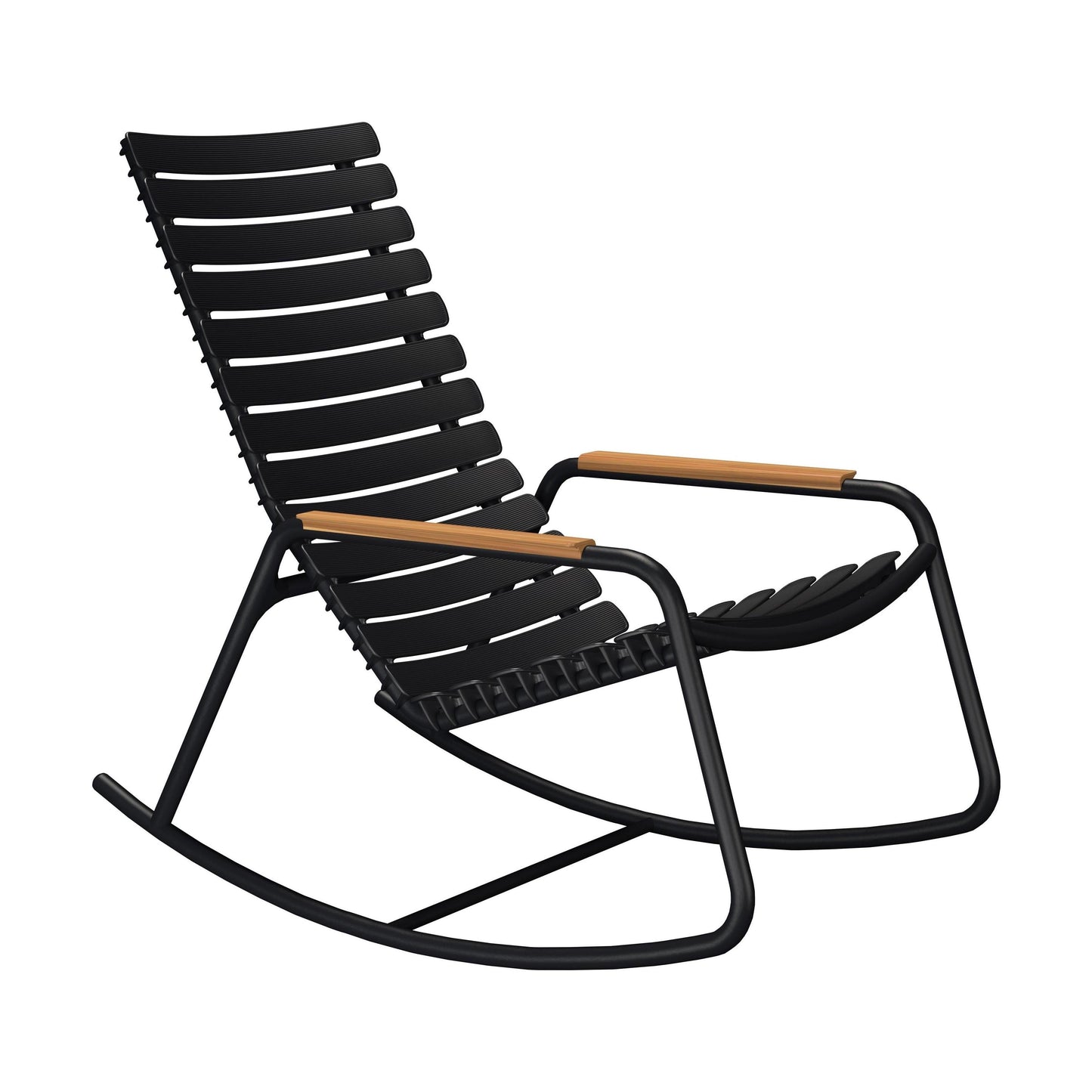 Houe ReClips schommelstoel met arm bamboo Black