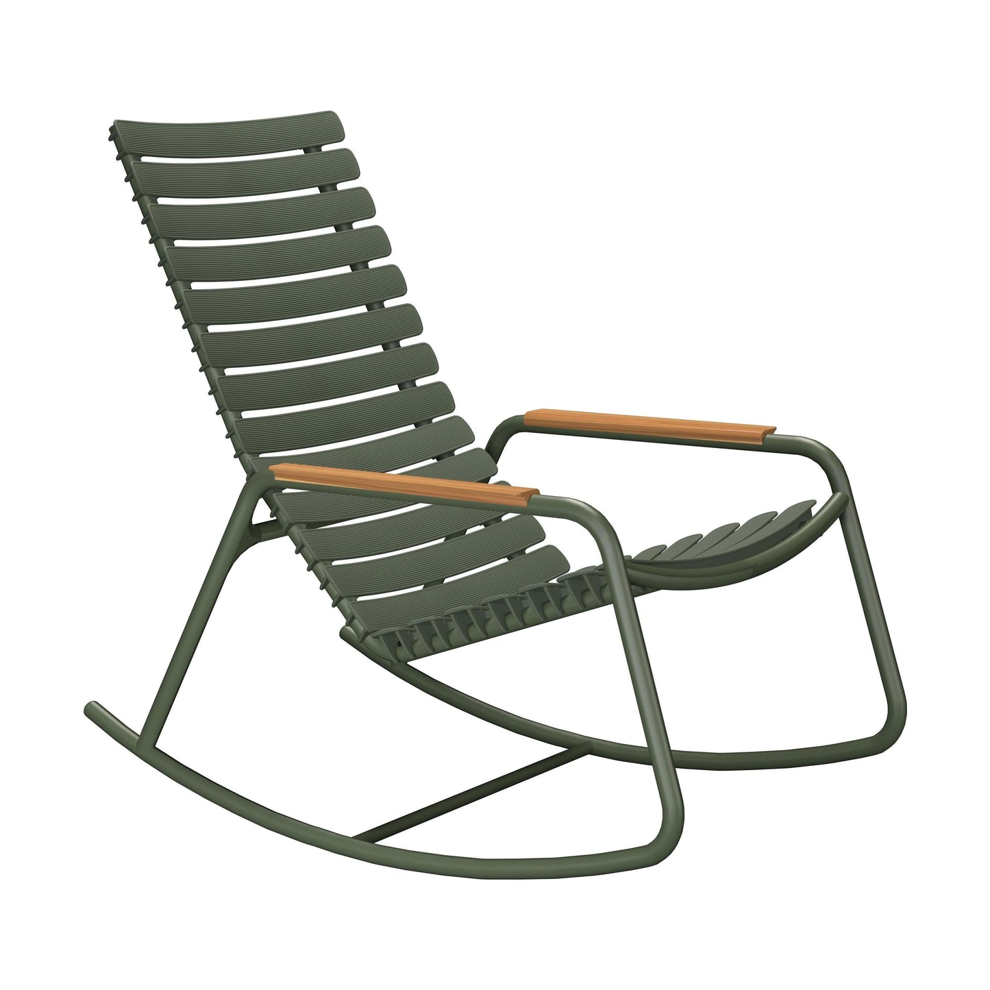 Houe ReClips schommelstoel met arm bamboo Olive Green