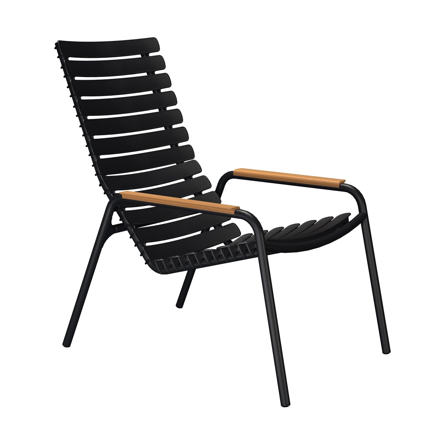 Houe ReClips loungestoel met arm bamboo Black
