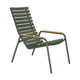 Houe ReClips loungestoel met arm bamboo Olive Green