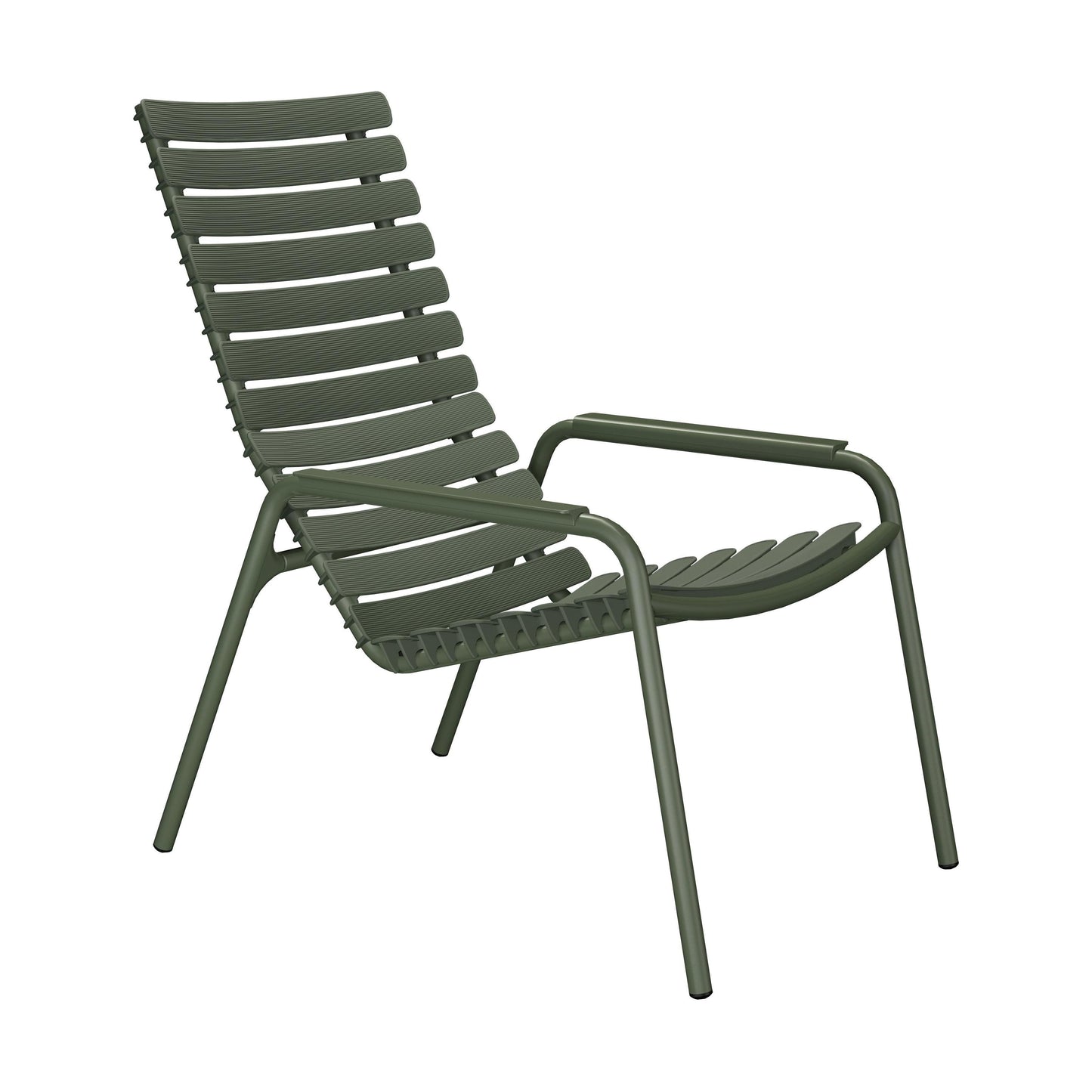 Houe ReClips loungestoel met arm Olive Green