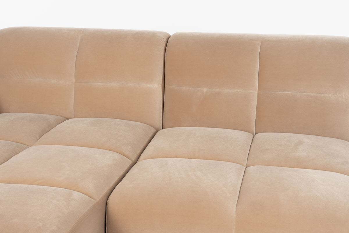Zuiver Hazel 3,5-zitsbank Chaise Longue links Beige