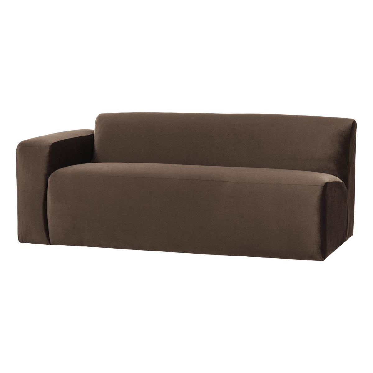 WOOOD Mojo Base 2-zits bank arm links velvet Bruin