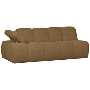 WOOOD Mojo 2-zits bank arm links bouclé Geel/Bruin Melange