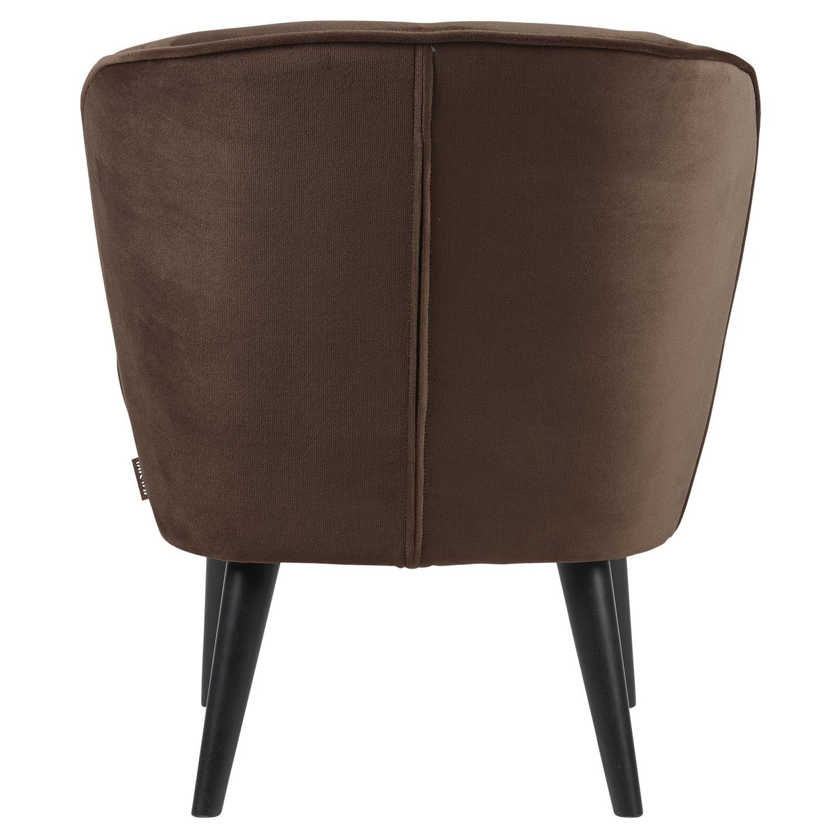 WOOOD Sara fauteuil velvet Donkerbruin