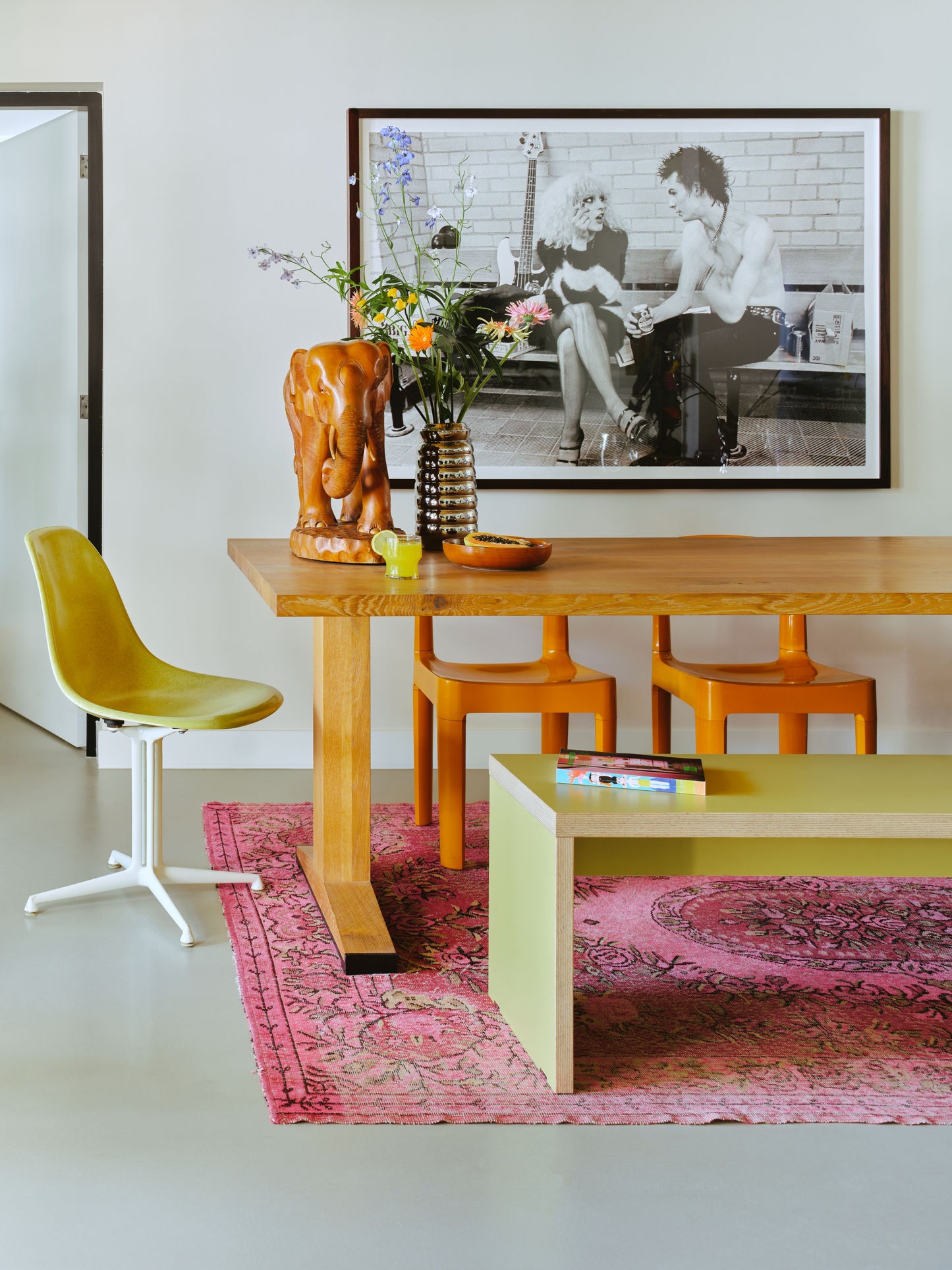 HKliving Dining Bench eetkamerbank 220 cm cream