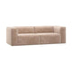 WOOOD Bean 3,5-zits bank Chenille Velvet Naturel