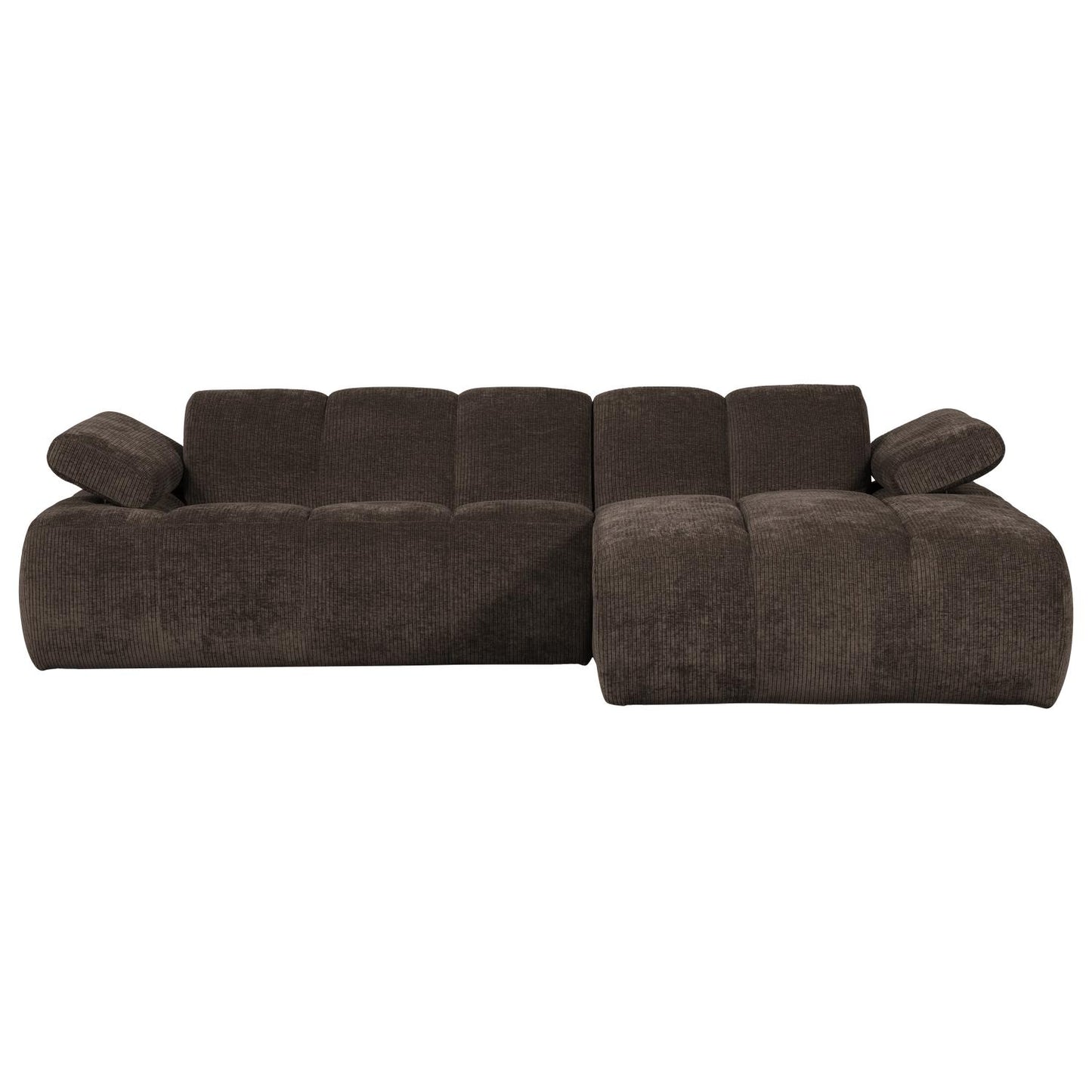 WOOOD Mojo chaise longue bank rechts ribstof Bruin
