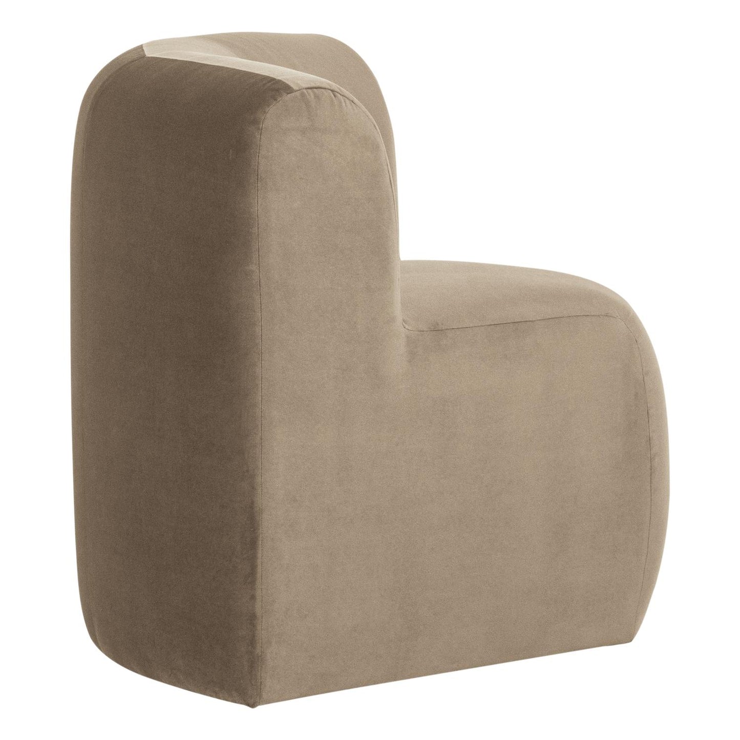WOOOD Mojo Base eetbank hoek met rugleuning velvet Khaki