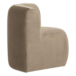 WOOOD Mojo Base eetbank hoek met rugleuning velvet Khaki