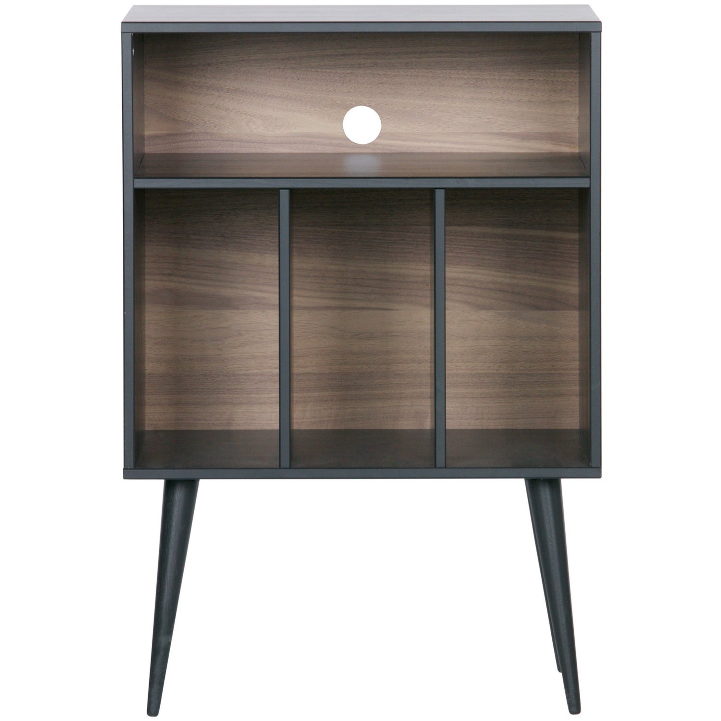 WOOOD James kast Zwart/Walnoot