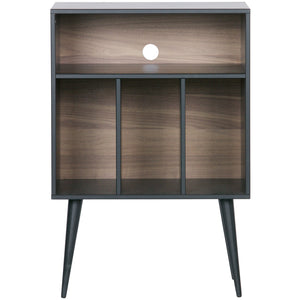 WOOOD James kast Zwart/Walnoot