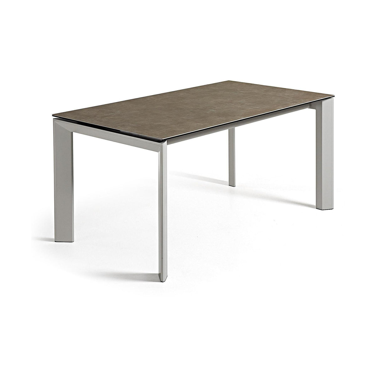 Kave Home Axis eettafel uitschuifbaar 160/220x90 cm Bruin/Grijs